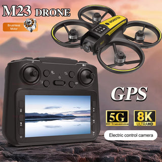 M23 Mini RC Drone 8K HD Camera WiFi GPS Screen Control 360° Hold Selfie Aerial Shots RC Helicopter for Kid Adult Gift Toys 5000M