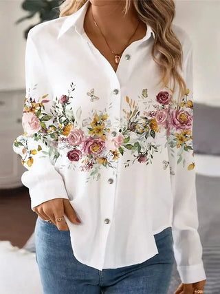 Comfortable Floral Long Sleeve Women's Shirt - Epictzar Intl.