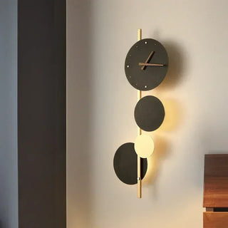 Modern LED Clock Sconce Wall Lamp