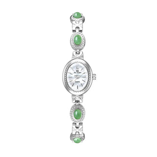Luxury Women’s Jade Bracelet Golden Quartz Watch