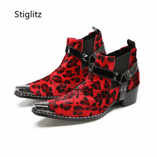 Slip On Buckle Strap Ankle Boots