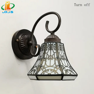 Antique Tiffany Style Balcony Light Fixture