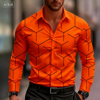 Men's Business Casual Long Sleeved Shirt
