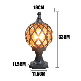 Round Ball Yard Post Pillar Lamp