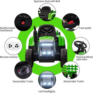 Toddler Kids Ride Powered Electric Tractor