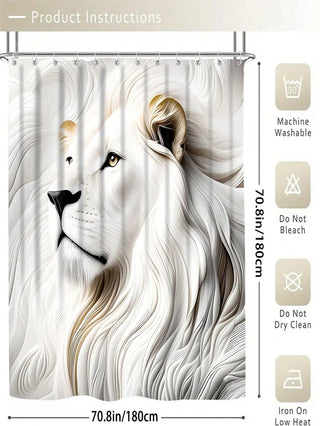 Lion King Pattern Shower Curtain Set