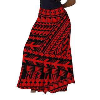 Floral Print Hawaiian High-Waisted Skirt