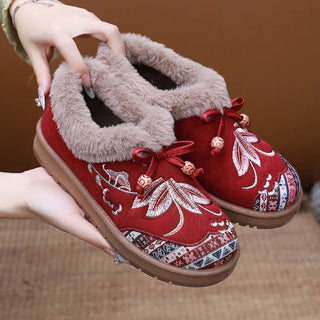 Slip-on Embroidered Comfortable Cotton Shoes