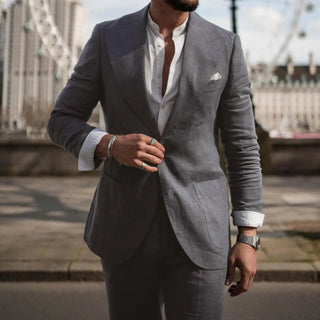 Luxury Brand Linen Business Suit