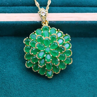 Exquisite Vintage 18K Flower Pendant