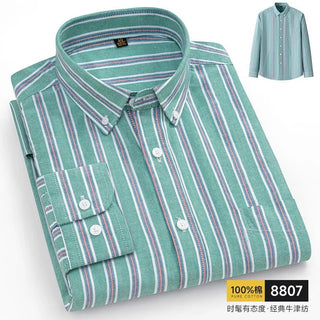 Solid Color 100% Pure Cotton Men Oxford Shirt - Epictzar Intl.