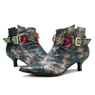 Women Multicolor Bohemian Booties