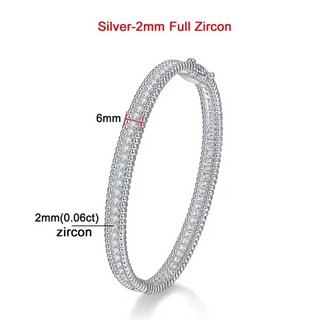 COSYA GRA Certified Full Moissanite Bangles S925 Silver 18K Gold Sparkling Lab Diamond Bracelet Luxury Jewelry Gifts For Women