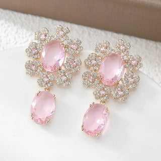 Women Wedding Flower Dangling Earring