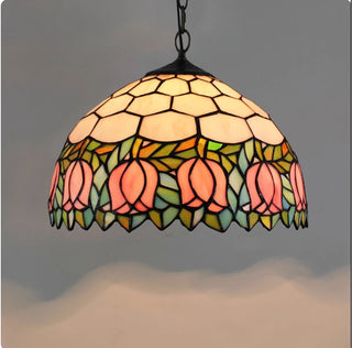 Handmade Peacock Tiffany Pendant Hanging Lamp