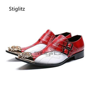 Genuine Leather Wedding Double Buckle Shoes