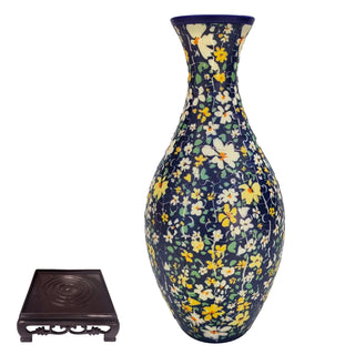 3D Puzzle Flower Vase with Base Building Blocks Unique Flower Arrangement DIY Flowerpot Living Home Decoration Ornaments