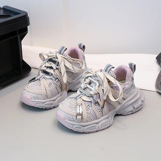 Autumn Sport Shoes For Children 2025 Trend Fashion Teenager Kid's Sneakers Mesh Breathable Outdoor Running Shoes For Kids