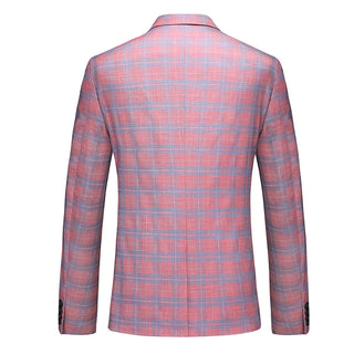 Men's Wedding Party 3pcs Plaid Suit