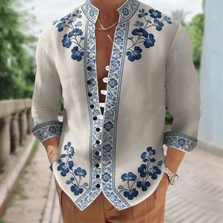 Digital Printing Fashion Trend Men's Linen Shirt - Epictzar Intl.
