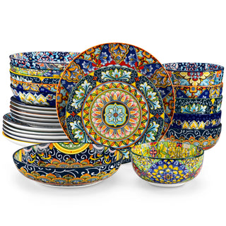 Bohemian Porcelain Ceramic 24Pcs Dinnerware Set