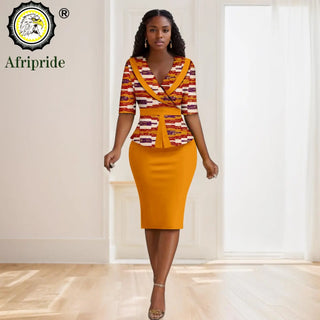 African Women Elegant Dashiki Attire Skirts Set