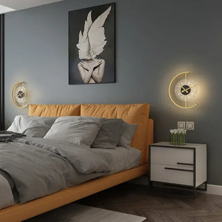Modern LED Clock Sconce Wall Lamp