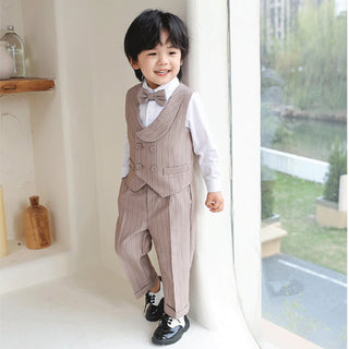Striped 3Pcs School Birthday Party Outfit