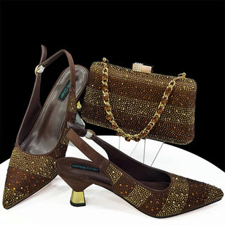 Elegant Evening Party Shoes & Bag Set - Epictzar Intl.