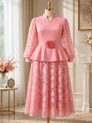 Elegant Lace Wedding Party Skirt Set