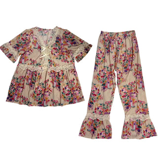 Home Nightwear Clothes Printed Pajama Sets