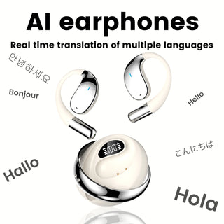 Real-Time AI Translation Earbuds,144 Language Translator Bluetooth Headset,  Sports Wireless headphones, for Travel, Business