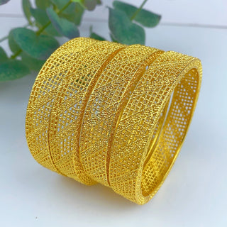 Luxury Dubai 24K Gold Plated Bangles For Women Indian African Bracelets Charm Wedding Ethiopian Arabic Hand Jewelry Party Gifts