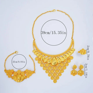 Elegant Luxury Floral Design Jewelry Set