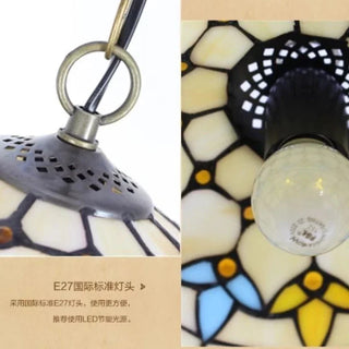 Handmade Peacock Tiffany Pendant Hanging Lamp