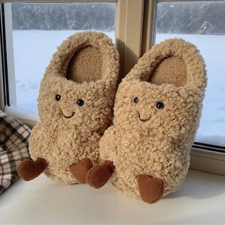 Ins-Style Plush Indoor Ladies Slippers