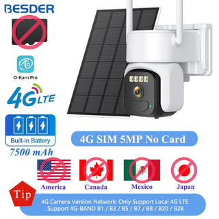 Solar Rechargeable Battery Surveillance IP Camera