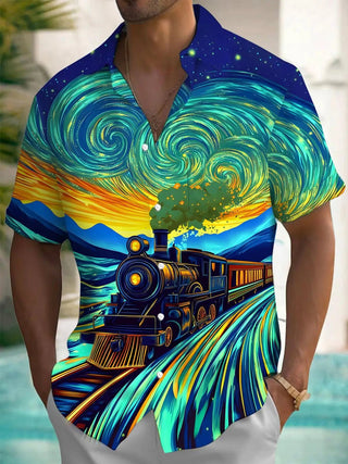 Leisure Tourist Beach Print Short Sleeve Shirt - Epictzar Intl.