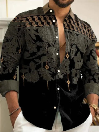 Men's Designer Retro Pattern Printed Top - Epictzar Intl.