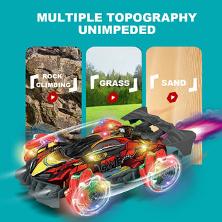 RC LED Light Wheel Stunt Toy Car