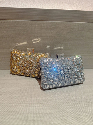 Rhinestone Beaded Clutch Party Purse