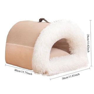 Portable Warm Plush Dog Kennel