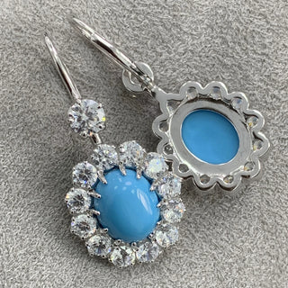 High Carbon Diamond Gemstone Drop Earrings - Epictzar Intl.