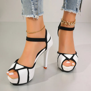 Women's Peep Toe Platform Pumps Sandals