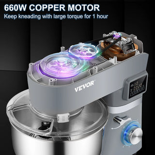 Stainless Steel 660W Electric Dough Mixer