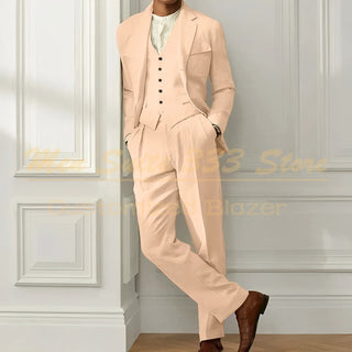 High Quality Single Breasted 3 Pcs Pants Suits