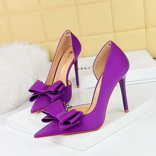 Elegant Solid Silk Wedding Party Pumps