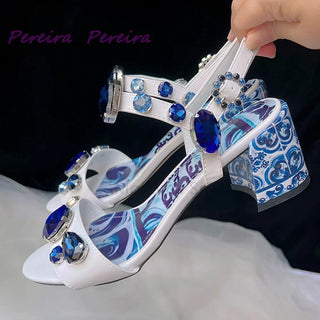 Luxury Gemstone Classic Bohemian Style Sandals