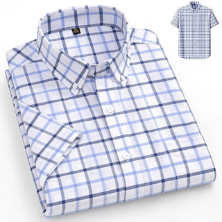 Elegant Designer Short Sleeve Plaid Shirts - Epictzar Intl.