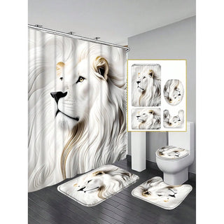 Lion King Pattern Shower Curtain Set